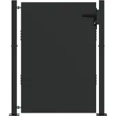 vidaXL Tuinpoort met slot Zwart 105 x 130 cm Gepoedercoat staal