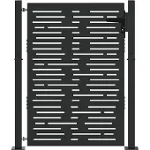 vidaXL Tuinpoort met slot Zwart 110 x 130 cm Gepoedercoat staal