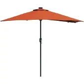 vidaXL Tuinparasol Terracotta 294 x 150 x 223 cm Polyester en Staal