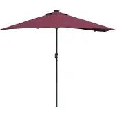 vidaXL Tuinparasol Bordeaux Rood 294 x 150 x 223 cm Polyester en Staal