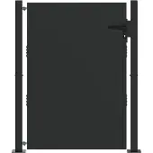vidaXL Tuinpoort 110 x 130 cm Gepoedercoat staal Zwart Vergrendelbaar