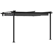 vidaXL Paviljoen, 300 x 300 x 200 cm, antraciet, polyester