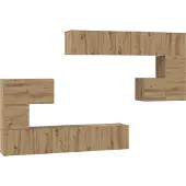 vidaXL TV Eenheden 4 st Artisan Eiken Bewerkt hout