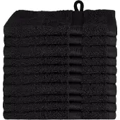 vidaXL Gastendoek SOLUND 10 st Zwart 15 x 21 cm 550 gsm