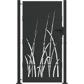 vidaXL Tuinpoort met slot Zwart 110 x 180 cm Poedercoated staal