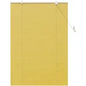 vidaXL Rolgordijn Geel 120 x 160 cm Bamboe