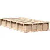 vidaXL Bedframe Bruin 100 x 200 cm Massief grenenhout
