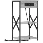 vidaXL Nachtkastje met plank Grijs Sonoma 41 x 31 x 76 cm Bewerkt hout