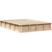 vidaXL Bedframe Bruin 120 x 190 cm Massief grenenhout