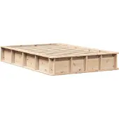 vidaXL Bedframe Bruin 120 x 200 cm Massief grenenhout