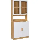 Beliani CYGNET - Vitrinekast - Wit - MDF