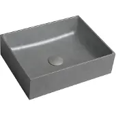 Sapho Vrijstaand waskom formigo 47,5x36,5 cm zilver
