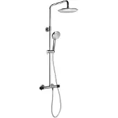 Sapho Solaris Douchecombinatieset met thermostatische mengkraan, chroom/zwart mat