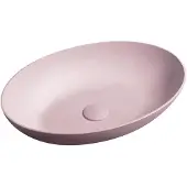 Sapho Formigo Betonnen opbouwwastafel, 60x40cm, mat roze