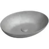 Sapho Formigo Betonnen opbouwwastafel, 60x40cm, mat zilver