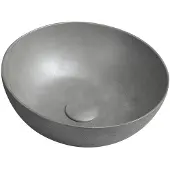 Sapho Formigo Betonnen waskom, Ø39cm, mat zilver