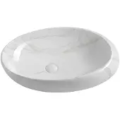Sapho Dalma Keramische opbouwwastafel, 68x44cm, carrara