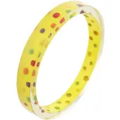 Behave – Armband – Geel – Kunststof – Stippen – Speels – Retro Pop