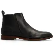 Manfield Zwarte leren Chelsea boots | Maat 43