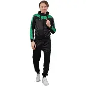 Givova Roma Fleece Trainingspak - Zwart/Groen - Maat 4XL