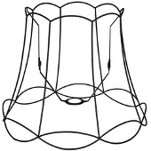 QAZQA Metalen lampenkap zwart 45/36 - Granny Frame