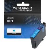 PrintAbout Inktcartridge T071 (C13T071240) Cyaan geschikt voor Epson