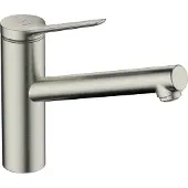 Hansgrohe zesis m33 eengreeps keukenmengkraan 150 coolstart, ecosmart 1jet, rvs look