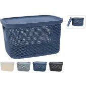 Excellent houseware Opbergmand met deksel, 18 liter, groen