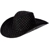 Coppens Cowboyhoed zwart met strass steentjes |