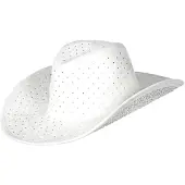 Coppens Cowboyhoed wit met strass steentjes |