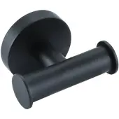 FortiFura Calvi Handdoekhaak - rond - dubbel - mat zwart Double_Towelhook_BLM