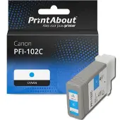 PrintAbout Inktcartridge PFI-102C Cyaan geschikt voor Canon
