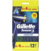 Gillette Sensor3 Comfort Wegwerpmesjes 8+4 stuks