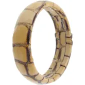 Behave – Armband – Beige – Crocoprint – Brede Look – Statement Stijl
