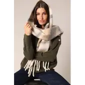 Deeluxe Sjaal 'Alova' beige / grijs / wolwit