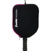 Franklin enkele pickleball racket beschermhoes - zwart / roze