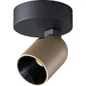 Artdelight Plafondlamp Houston 1-lichts zwart met champagne