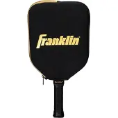 Franklin enkele pickleball racket beschermhoes - zwart / goud