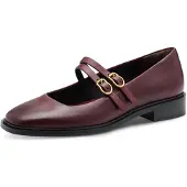 Tamaris Ballerina met riempjes merlot
