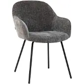Kick Collection Arda - Eetkamerstoel - Comfortabele zitting met armleuningen - Donkergrijs