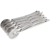Thermohauser deegsnijder (roestvrij staal) 5-delig, met soepele snijwielen, wielgrootte 5,5 cm