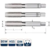 Rotec HSS Handtappenset BSW 3/4-10 - 3060026