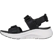 SKECHERS Dames Arch Fit 2.0 sandalen - Go-Ge zwart (38), 1 tot 3 cm, Klittenband, Casual 119465