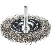 Graphite Draad Kopborstel 75x6,1mm INOX 0,05mm, Boormachine aansluiting