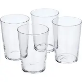 Sans marque Cidre glazen - Longdrink glazen - Dranken serveren - Gehard glas - Set van 4 - Transparant