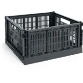 HAY Opbergbox Colour Crate Large Square Charcoal