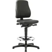BIMOS Bureaustoel All-In-One 9631, opstaphulp en glijders, kunstleer, skai zwart