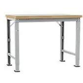 Manuflex werkbank Profi speciaal, tafelblad kunststof, 1250 x 700 mm, aluminium zilver