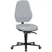 BIMOS Labostoel Basic, met wielen, kunstleer, Stamskin Top grijs
