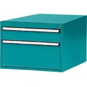 Manuflex onderbouw met schuifladen, voor werkbank Profi diepte 700 mm, waterblauw